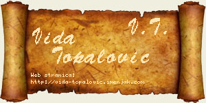 Vida Topalović vizit kartica
